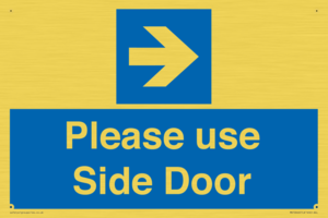 Please use Side Door (arrow Right) 